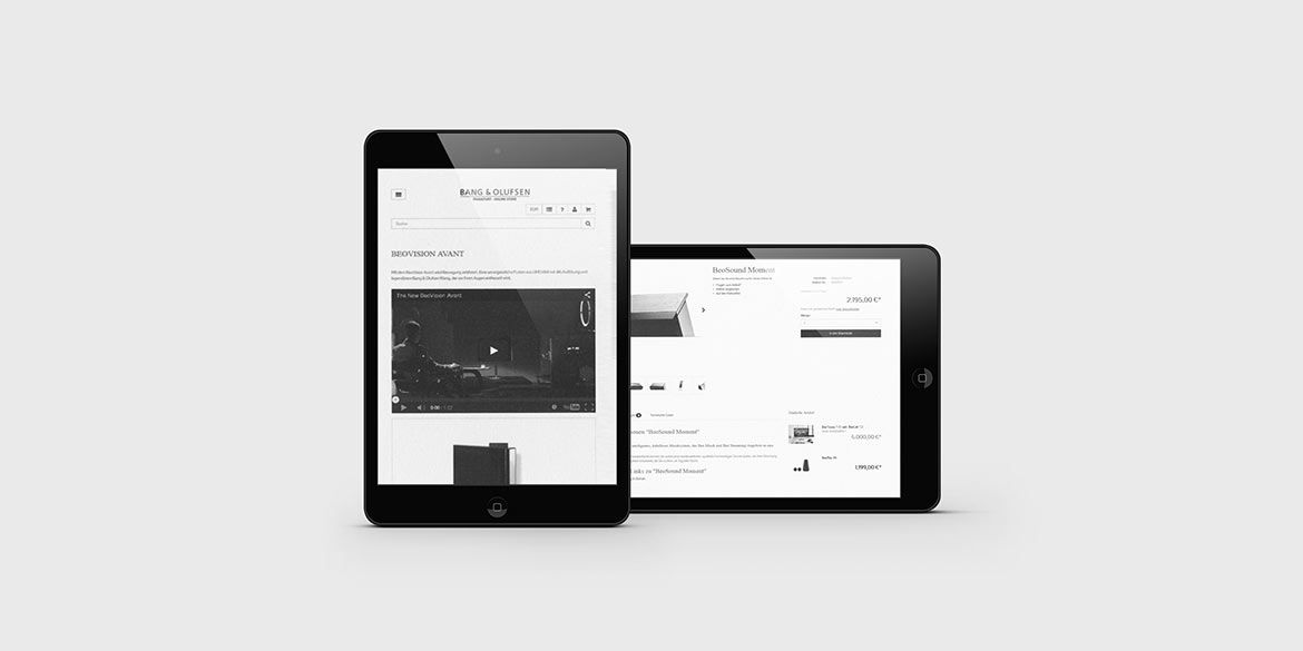Bang & Olufsen Onlineshop auf Basis Shopware 5 Responsive Design